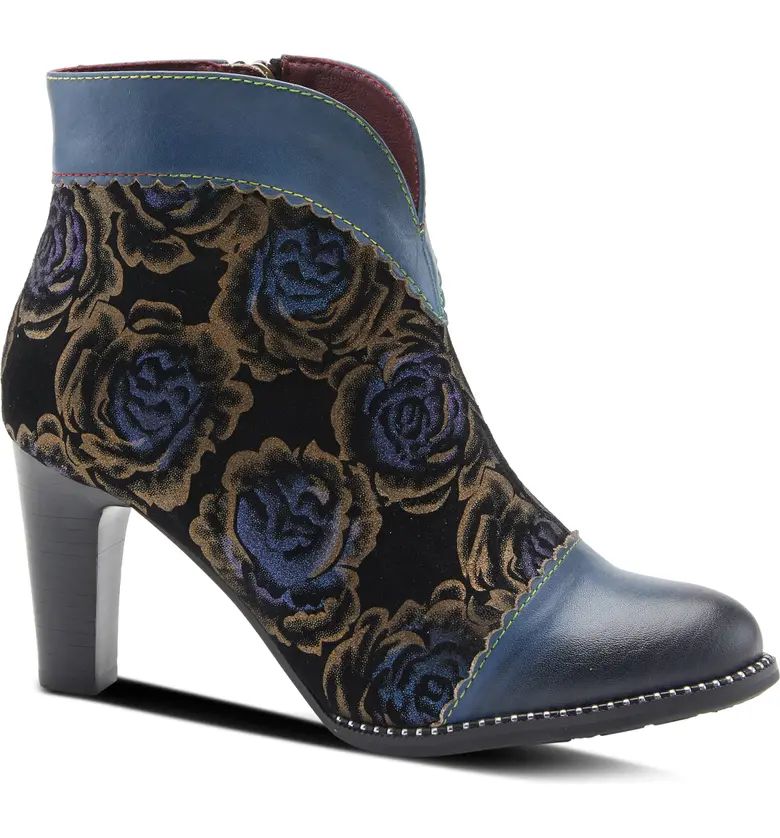 Symphonic Floral Leather Ankle Boot | Nordstrom