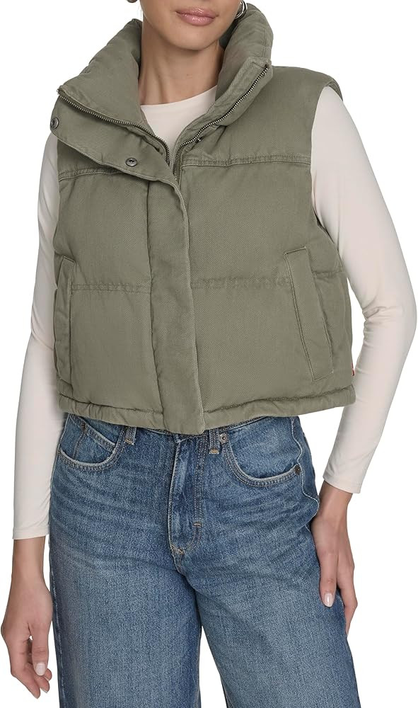 Levi's womens Cropped Cotton Puffer | Amazon (US)