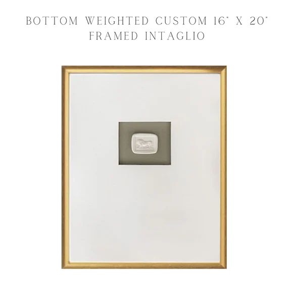 Intaglio framed- 16x20 Custom Gold Framed Intaglio - Holiday Gift - Wedding Gift - Interior Desig... | Etsy (US)