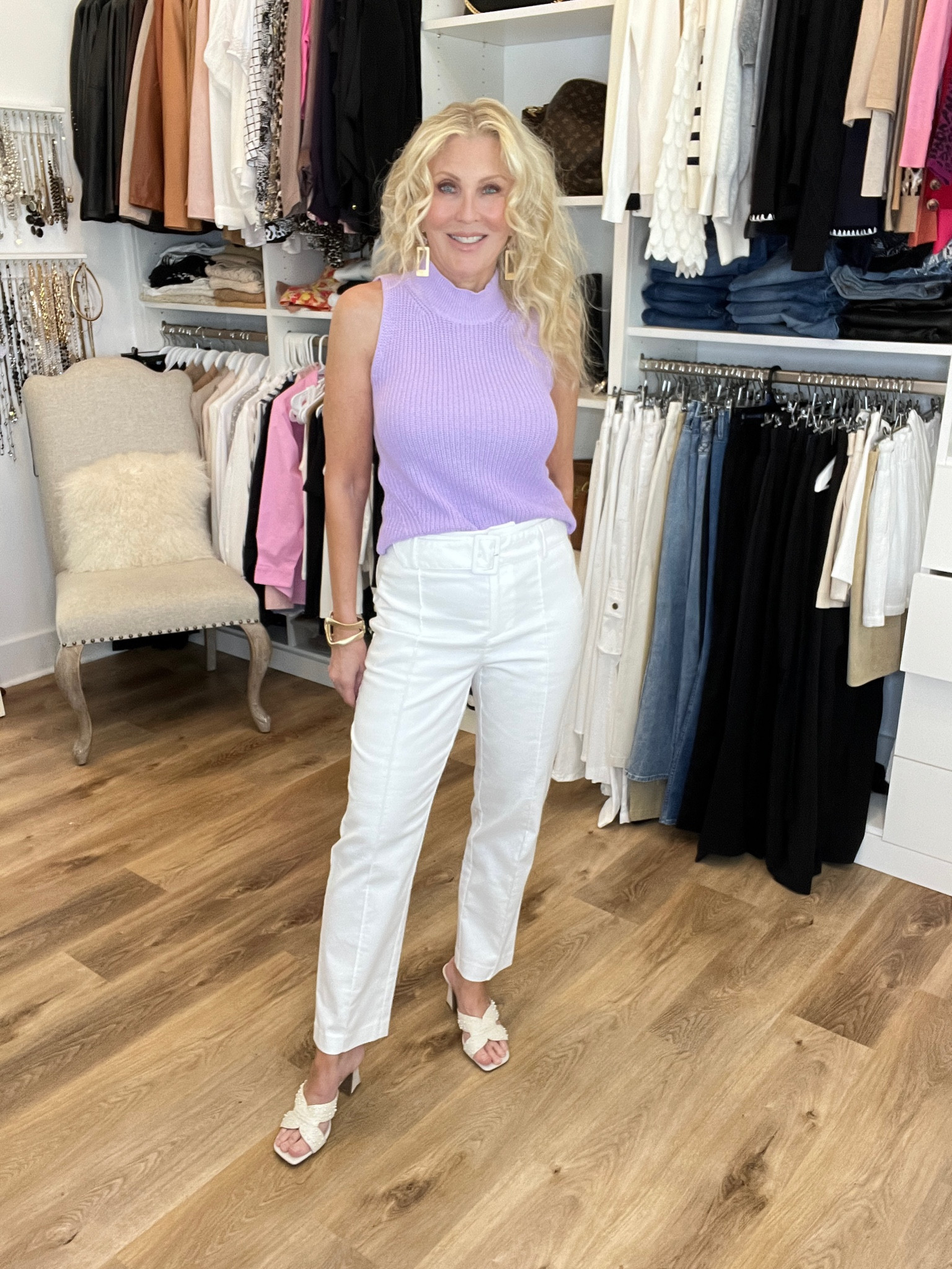 Top x small 
Pants have great stretch size 0 reg.


#LTKOver40 #LTKShoeCrush #LTKFindsUnder100