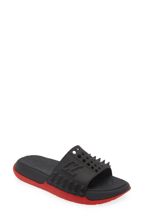 Christian Louboutin Take It Easy Slide Sandal in Black at Nordstrom, Size 10Us | Nordstrom