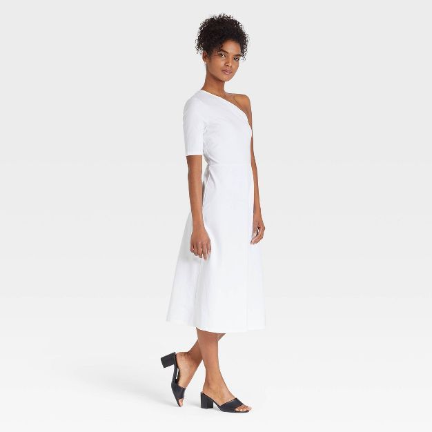 Women's Elbow Sleeve One Shoulder Knit Dress - Who What Wear™ | Target