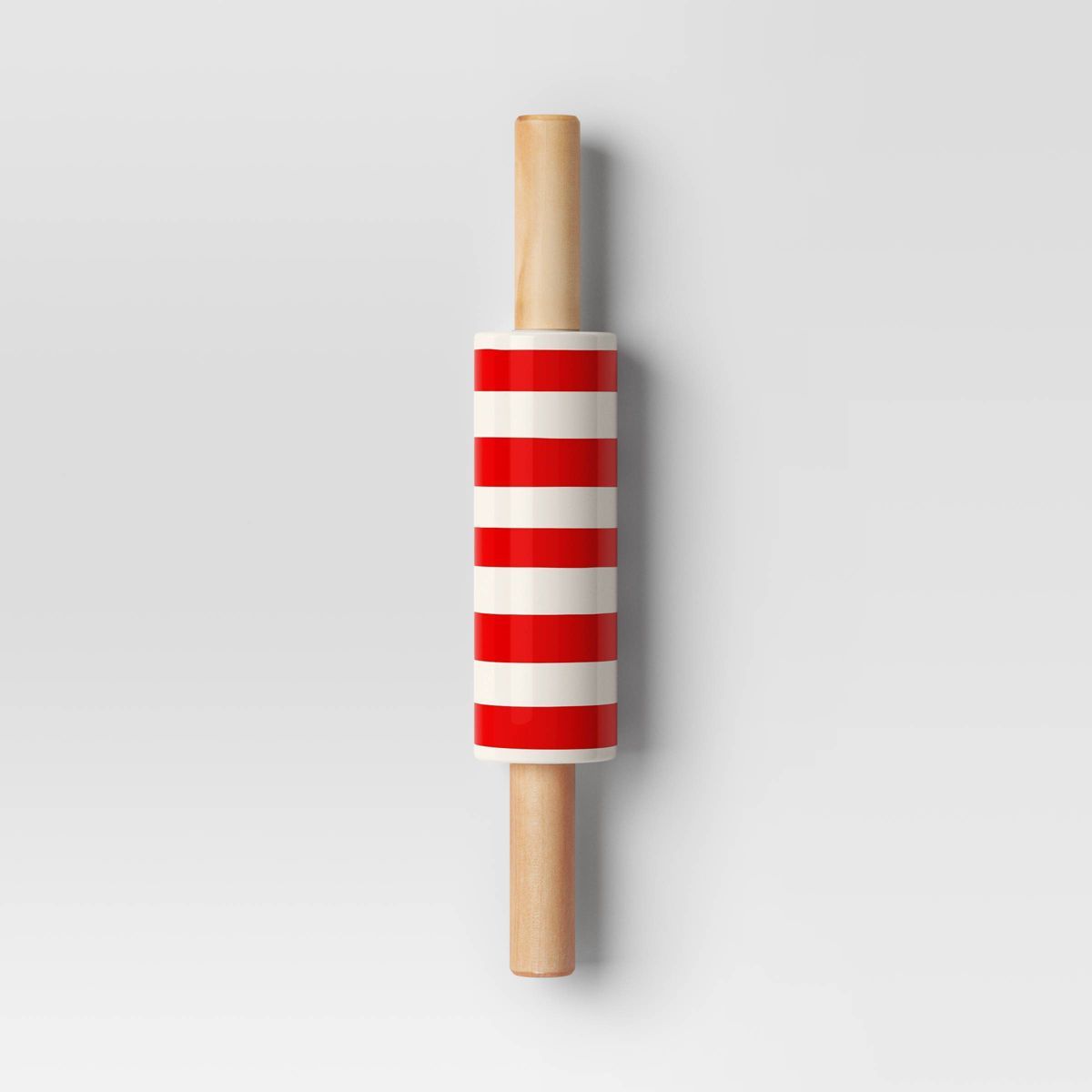 2" Holiday Red Striped Handled Rolling Pin - Wondershop™ | Target
