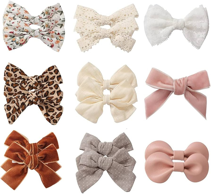 Baby Hair Clips Fully Lined Non Slip Hair Pins Baby Girls Hair Bows Barrettes Hair Accessories fo... | Amazon (US)