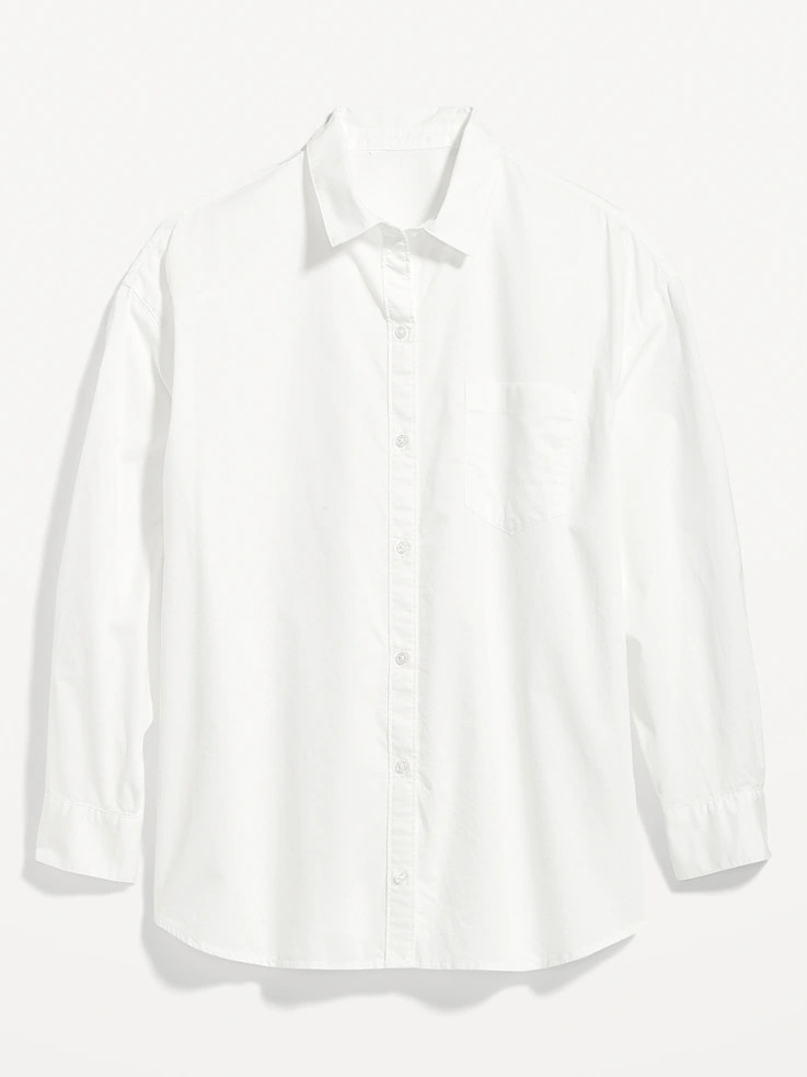 Oversized Button-Down Boyfriend Shirt | Old Navy (US)