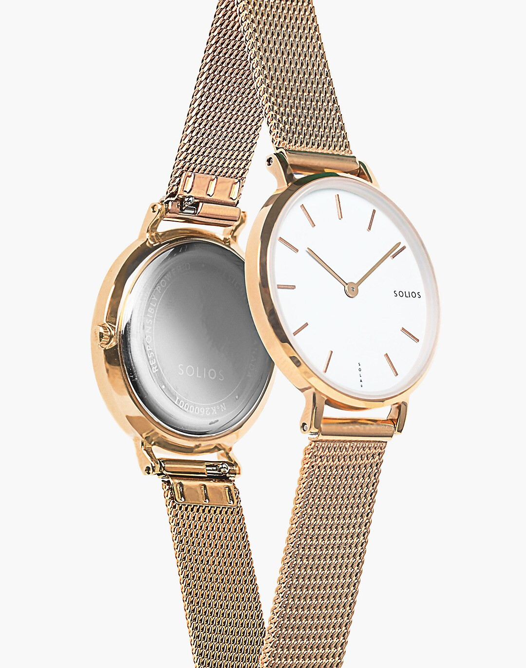 Solios Watches The Mini Solar White - Mesh Strap | Madewell