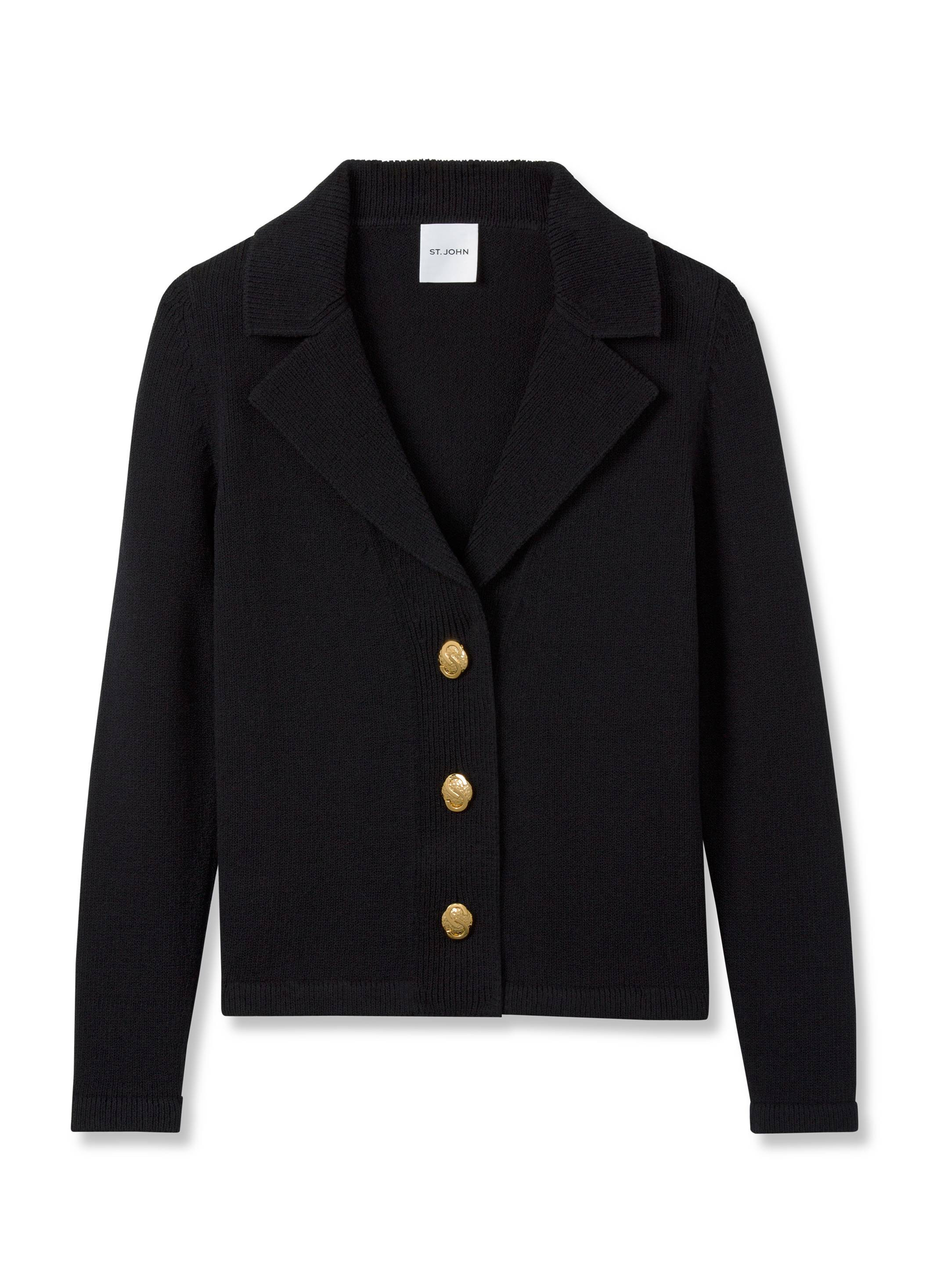 Jersey Knit Notch Collar Jacket | St. John Knits