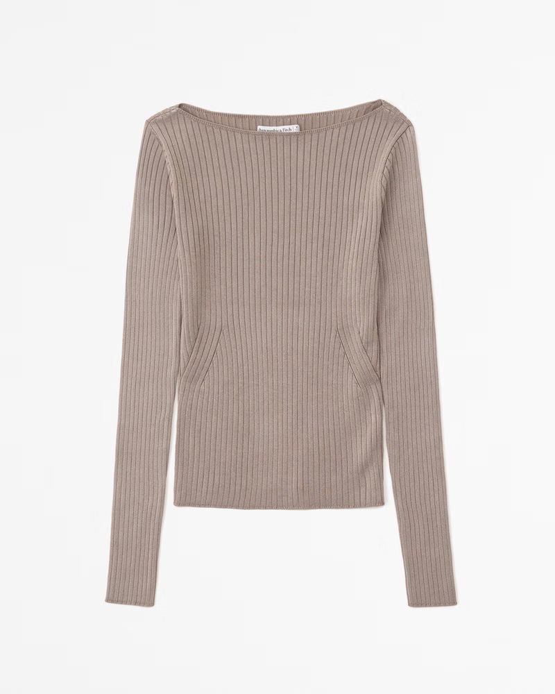 Glossy Slash Sweater Top | Abercrombie & Fitch (US)