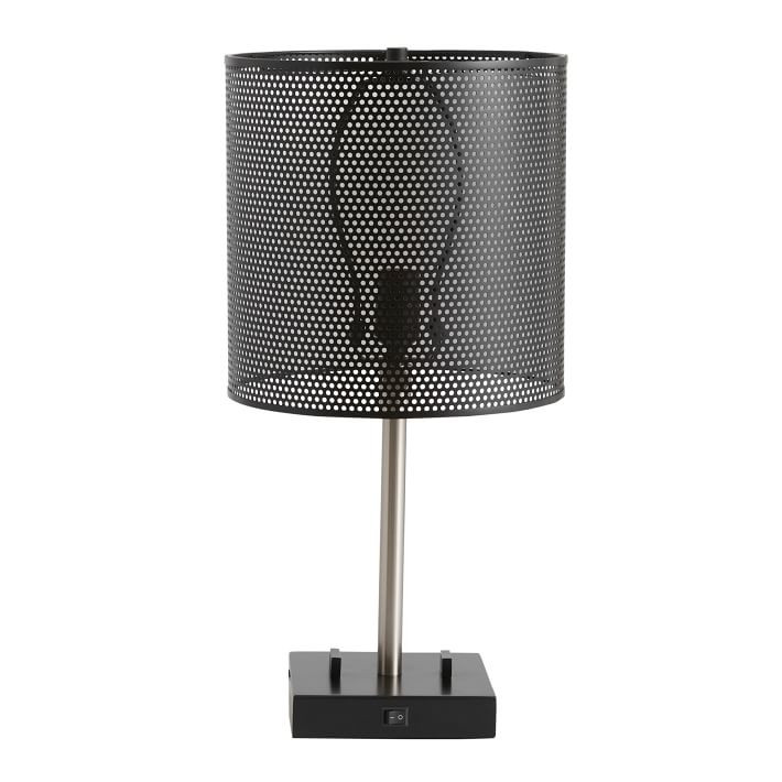 Perforated Metal Adjustable Table Lamp with USB (21"-26") | Pottery Barn Teen