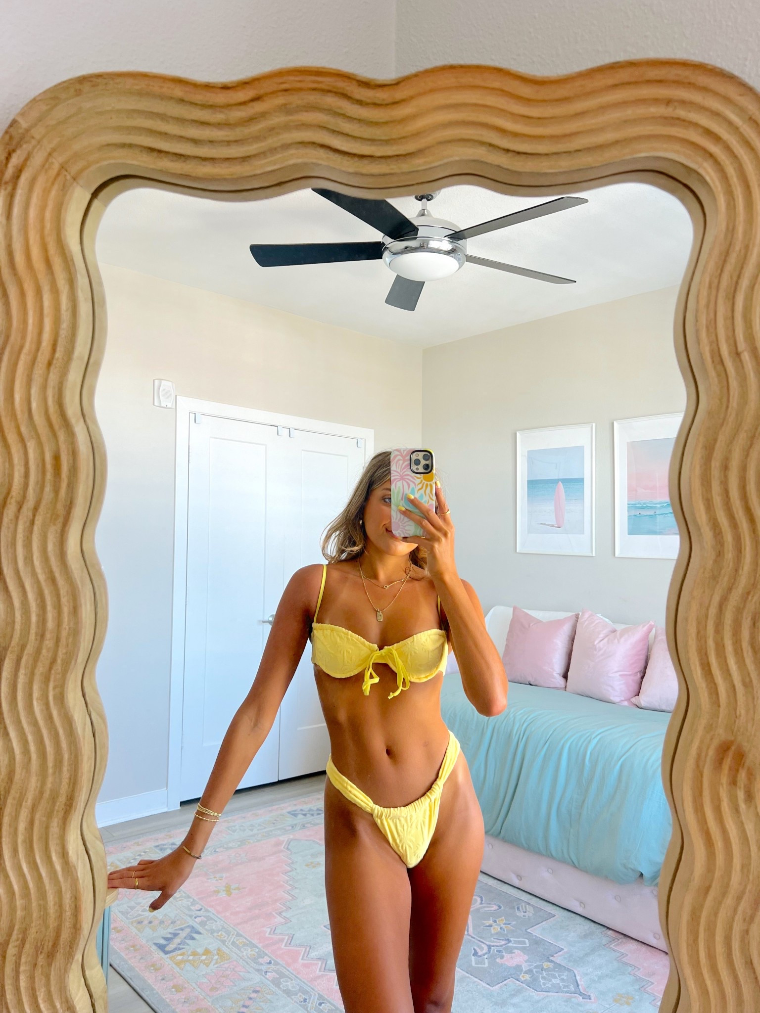 new bikinis from Dippin Daisys. 🌴💛Wearing size XS in top and bottom. code MCK15 for 15% off 