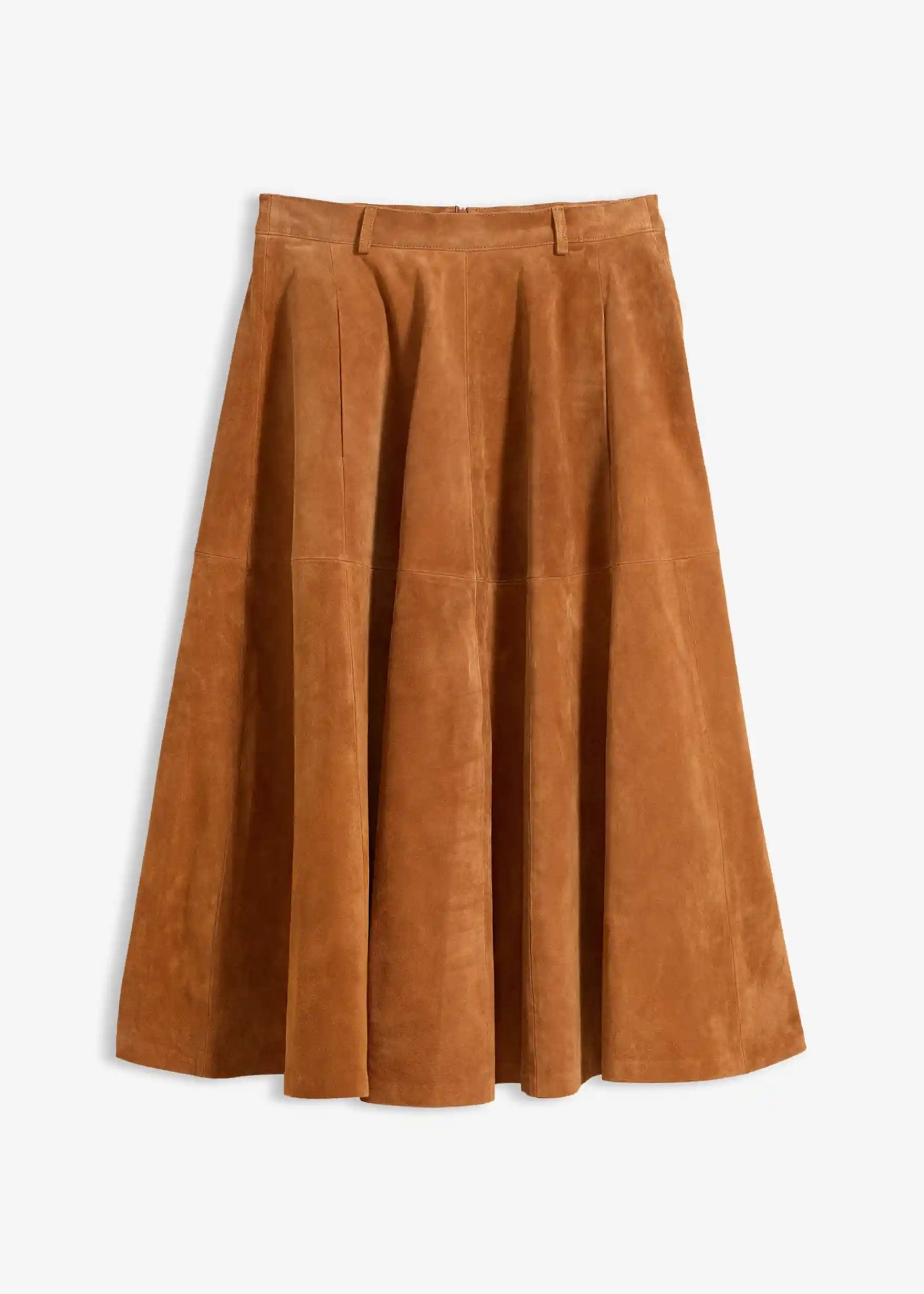 Midirock aus weichem Verloursleder | Bonprix DE