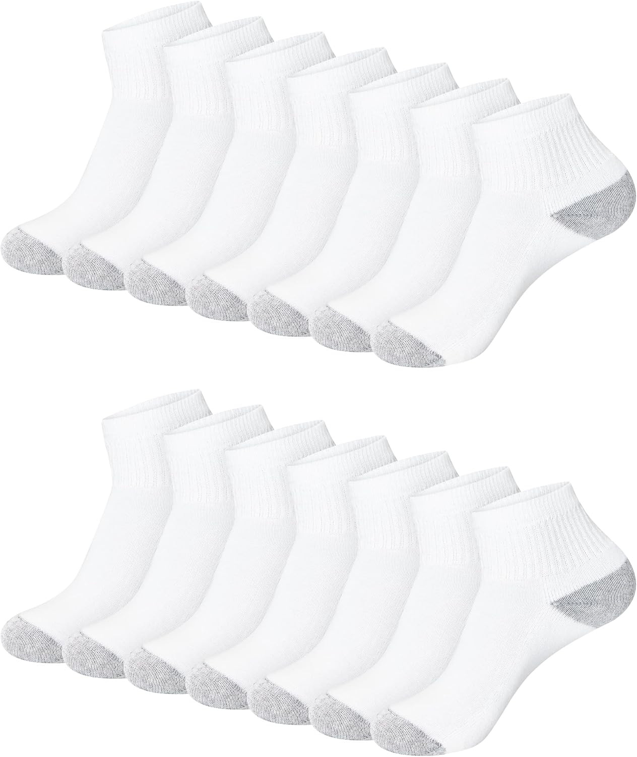 Hanes Women's Value, Ankle Soft Moisture-Wicking Socks, Available in 10 and 14-Packs, White-14, 5-9 | Amazon (US)