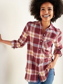 Patterned Twill Tunic Shirt for Women | Old Navy US