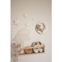 Boucle Bear Nursery Wall Decor Handmade Neutral Gender Hanging Mobile | Etsy (US)