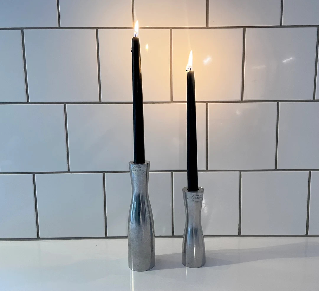 90s IKEA Aluminum Candlesticks - Set of Two - by Erika Pekkari for IKEA 1990 - Etsy | Etsy (US)