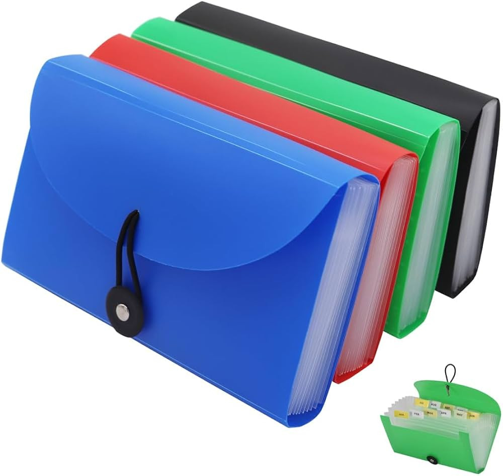 SEEKIND Expanding File Folders 4 Pack, 7.1"4.2" Receipt Organizer Folder Accordion Folder Documen... | Amazon (US)