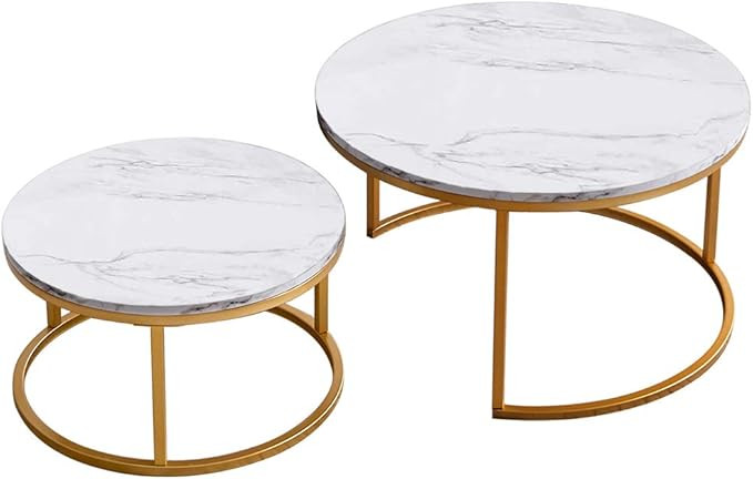 Satztische Fürs Wohnzimmer - Kaffeetische Satz - Wohnzimmertische - Wohnzimmertisch rund - Kaffe... | Amazon (DE)