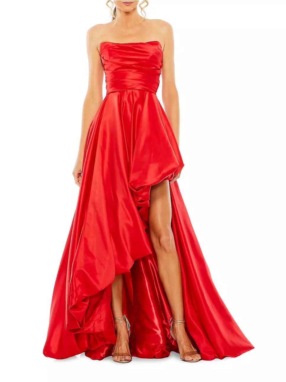 Strapless High-Low Satin Gown | Saks Fifth Avenue