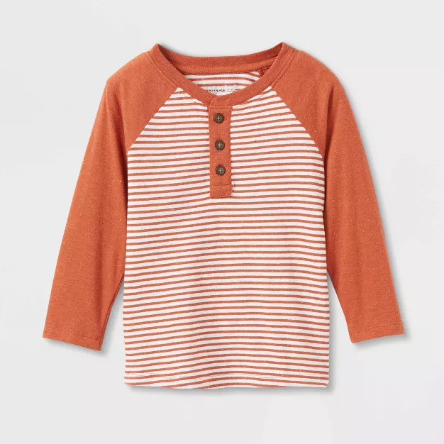 Toddler Boys' Long Sleeve Striped T-Shirt - Cat & Jack™ | Target