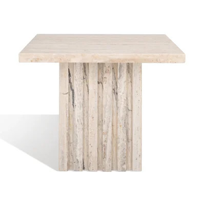 Pristina Tall Square Marble Accent Table | Wayfair North America