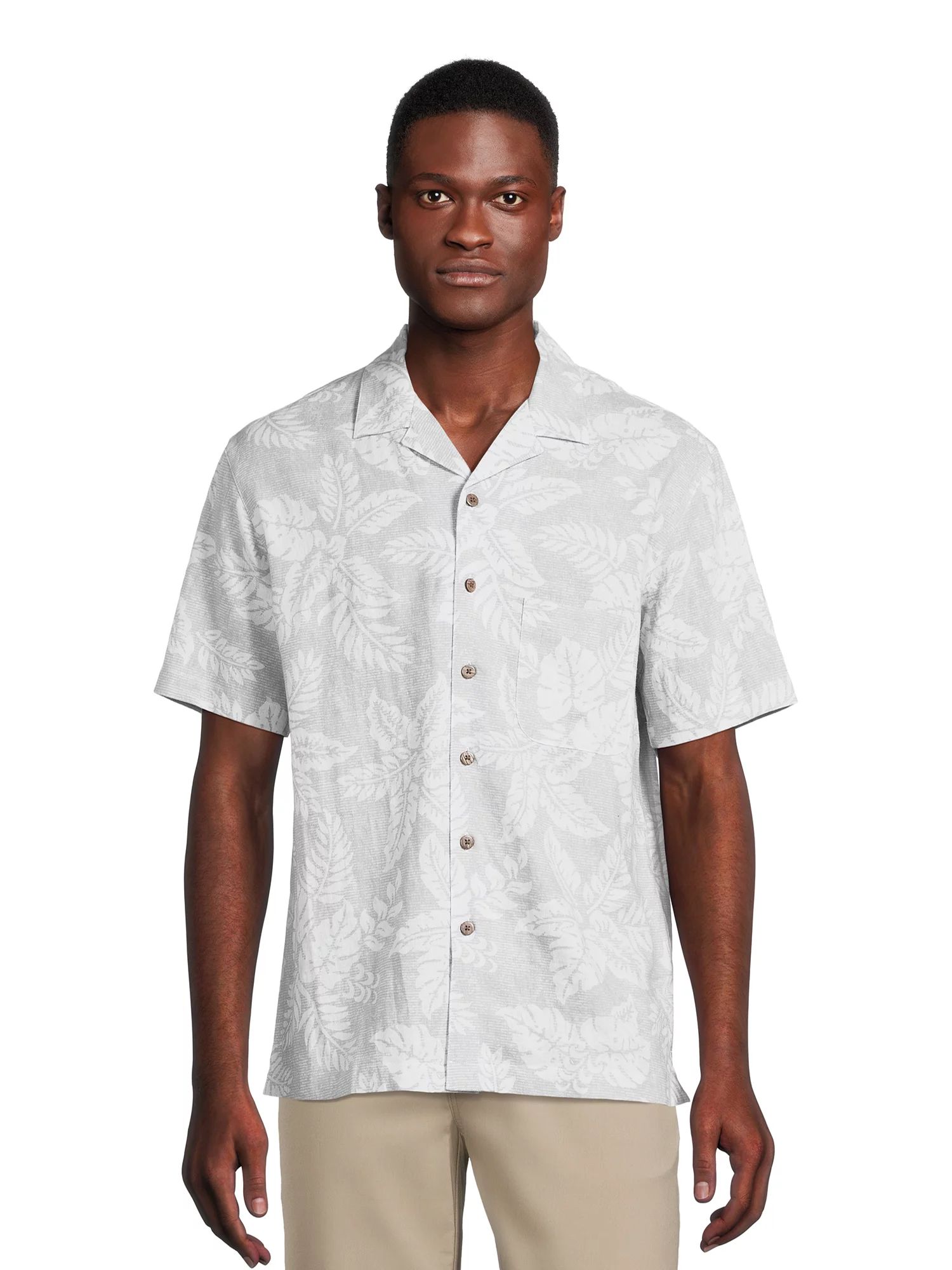 George Men’s Printed Short Sleeve Button Down Shirt | Walmart (US)