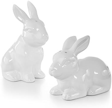 Martha Stewart Collection Bunny Salt and Pepper Shaker Set, White | Amazon (US)