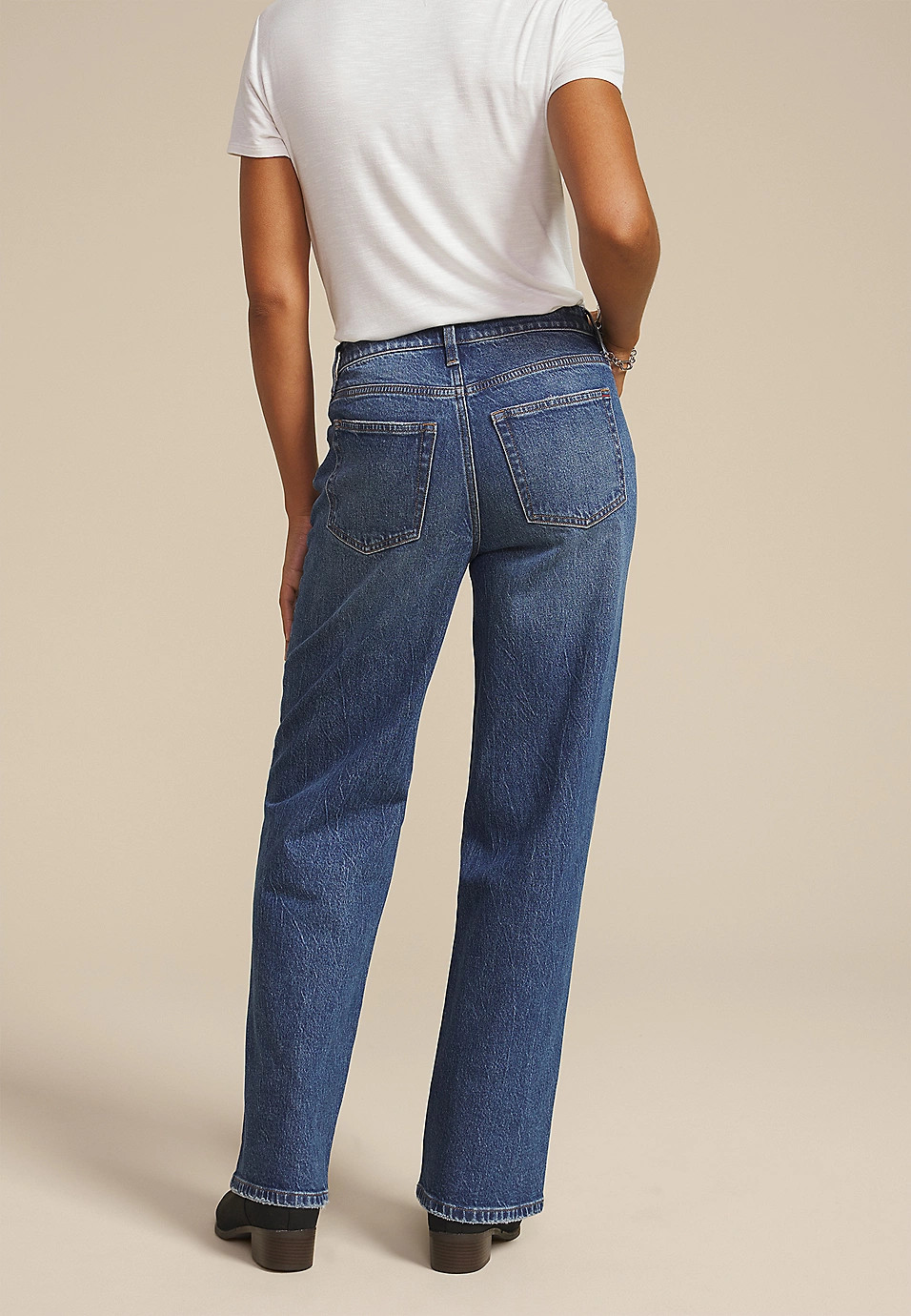 edgely™ Dark High Rise Wide Leg Jean | Maurices