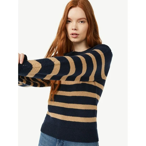 Free Assembly Women's Puff Shoulder Sweater | Walmart (US)