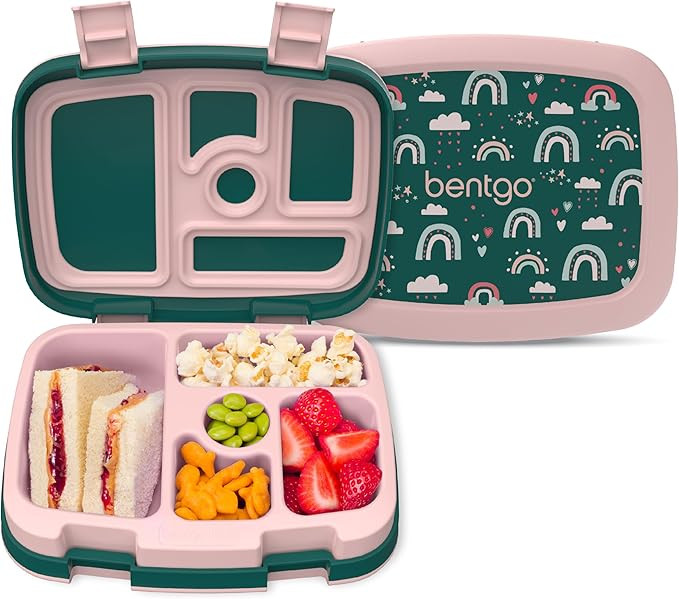 Bentgo Kids Prints Leak-Proof, 5-Compartment Bento-Style Kids Lunch Box - Ideal Portion Sizes for... | Amazon (US)