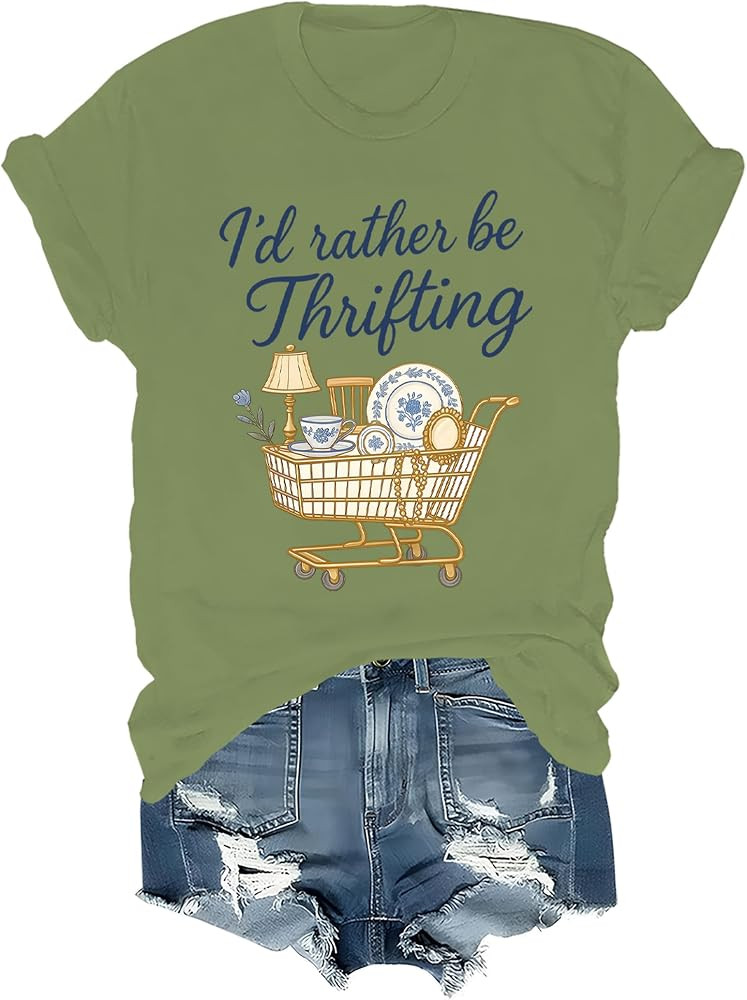 I'd Rather Be Thrifting Shirt, I'd Rather Be Thrifting T-Shirt Unisex | Amazon (US)