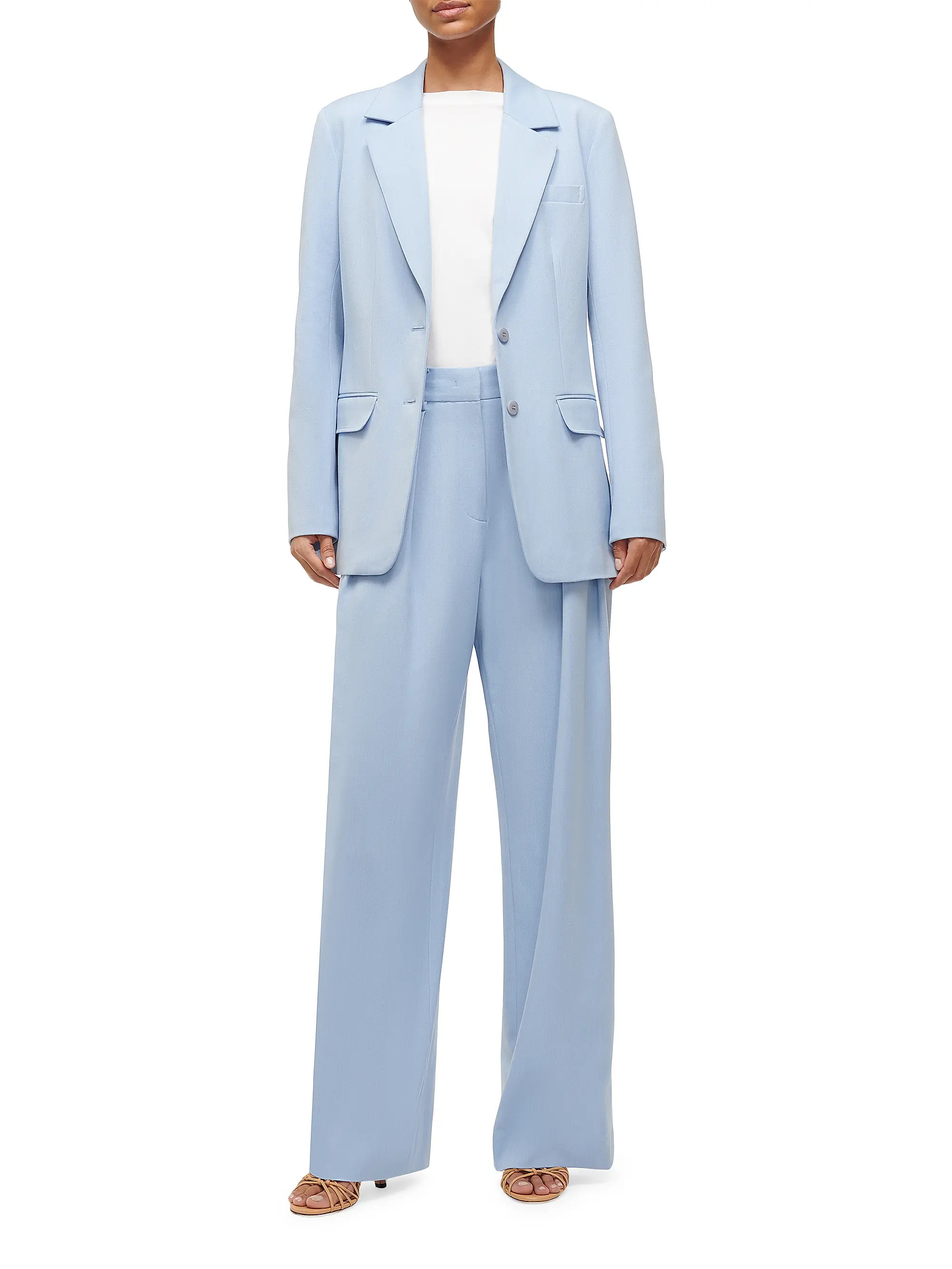 Luisa Pleated Wide-Leg Pants | Saks Fifth Avenue