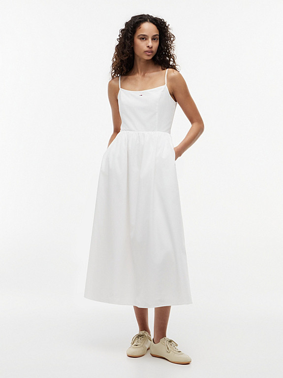 Crinkle Poplin Strap Maxi Dress | Tommy Hilfiger UK