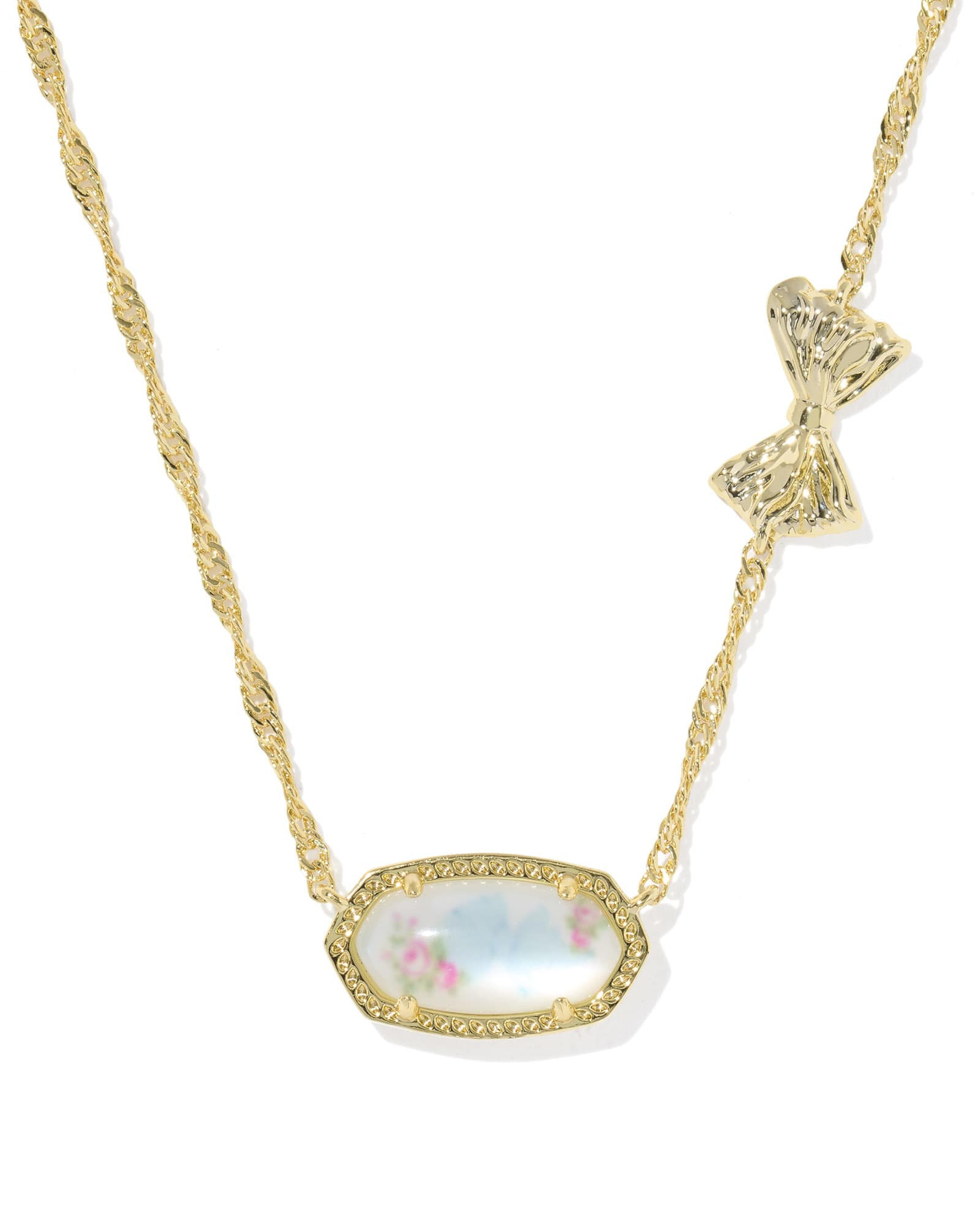 Kendra Scott x LoveShackFancy Bow Gold Elisa Necklace | Illusion | Kendra Scott