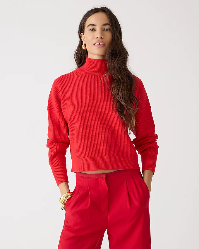 Ribbed turtleneck sweater in stretch yarn | J. Crew US