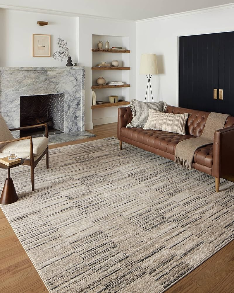 Loloi Darby Collection DAR-01 Charcoal/Sand 7'-10" x 10' Area Rug | Amazon (US)