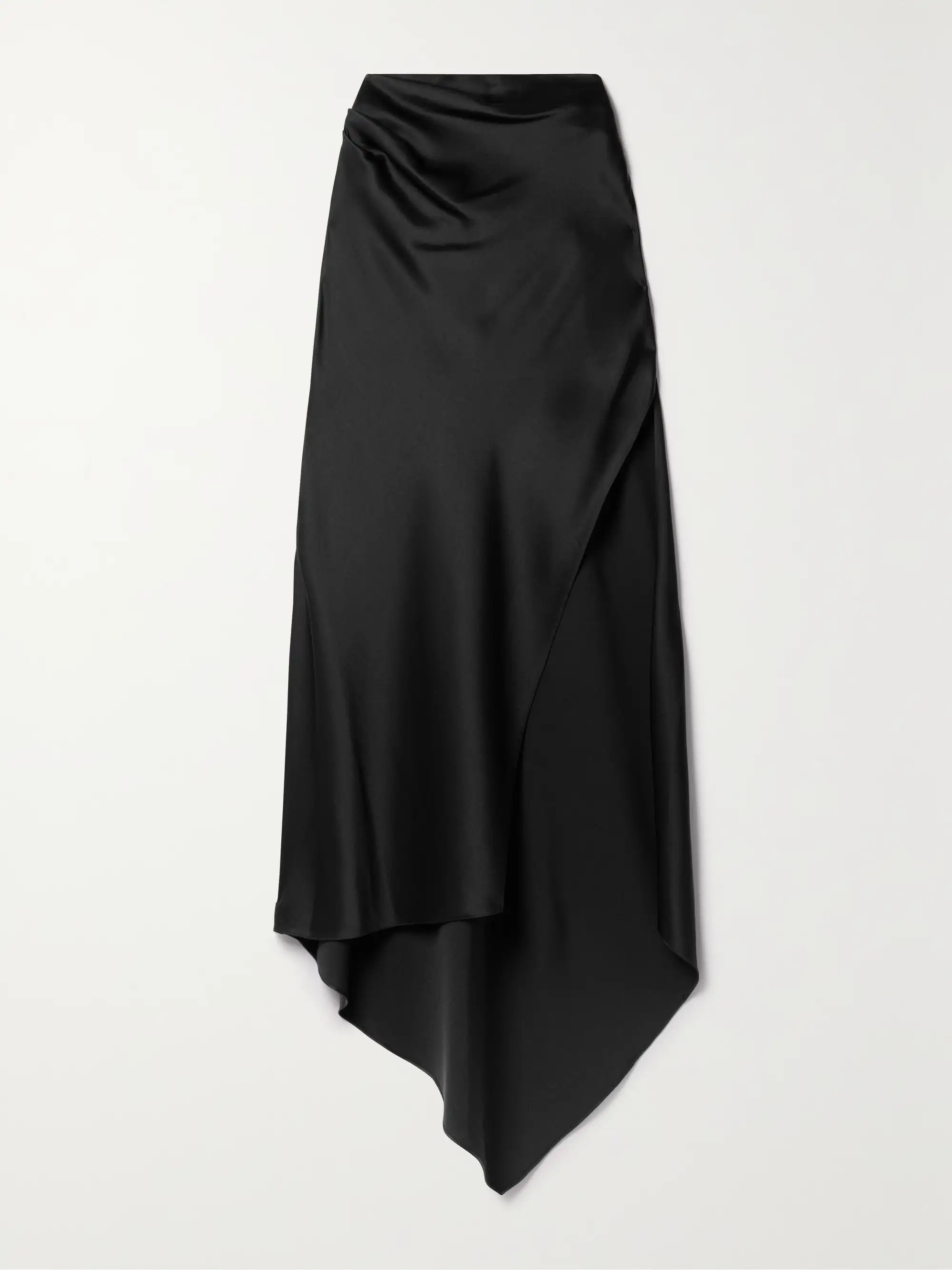 MONSE Asymmetric draped satin maxi skirt | NET-A-PORTER | NET-A-PORTER (UK & EU)