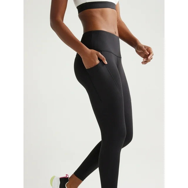 Love & Sports Women’s Performance Leggings with Side Pockets, 25” Inseam, Sizes XS-XXXL | Walmart (US)