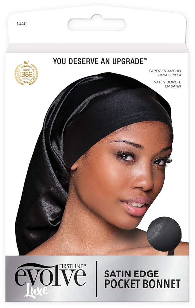 Evolve Satin Edge Pocket Bonnet, Black, One Size | Amazon (US)