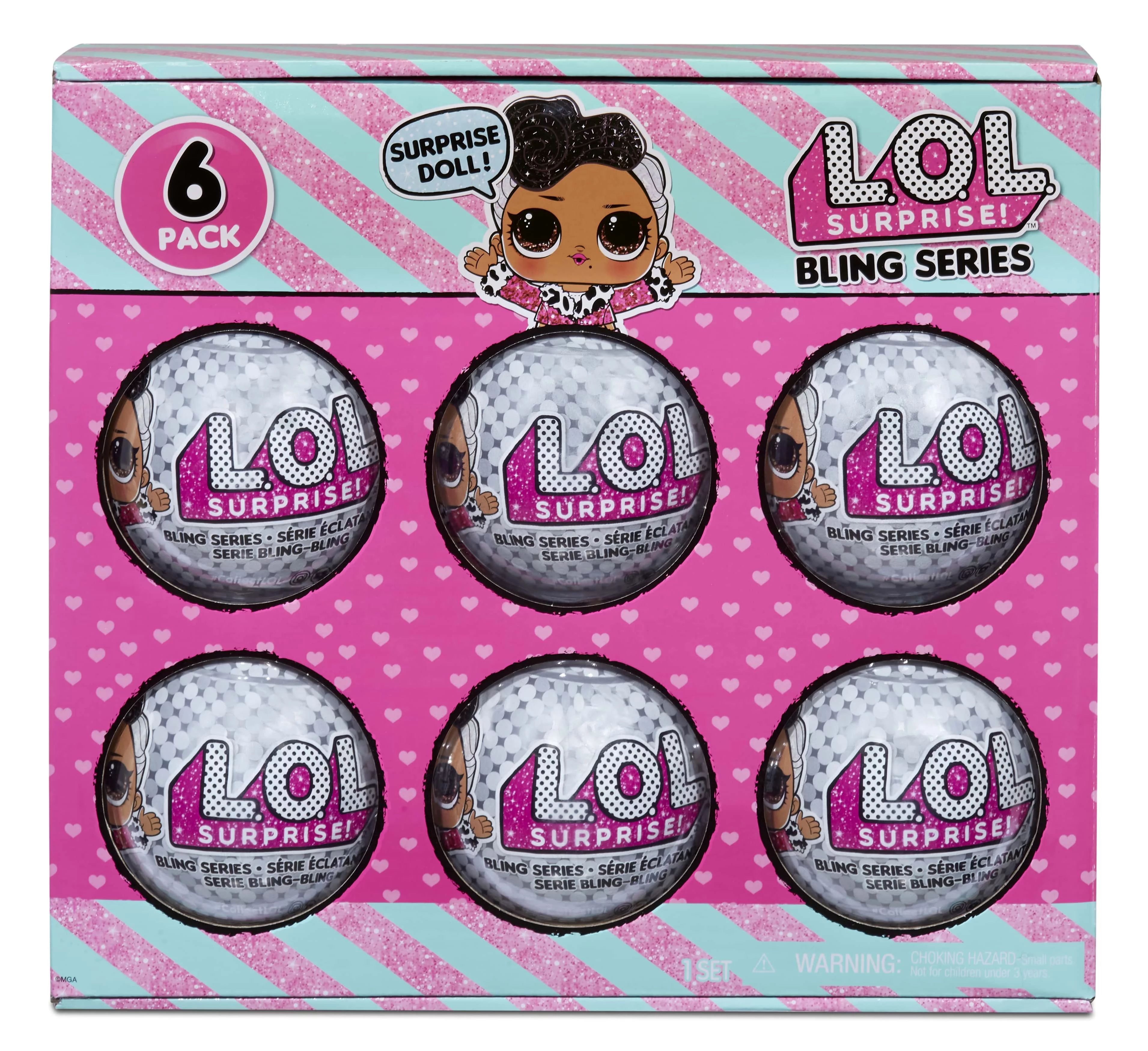 LOL Surprise Bling Series Doll Playset, 6 Pieces, Great Gift for Kids Ages 4 5 6+ - Walmart.com | Walmart (US)