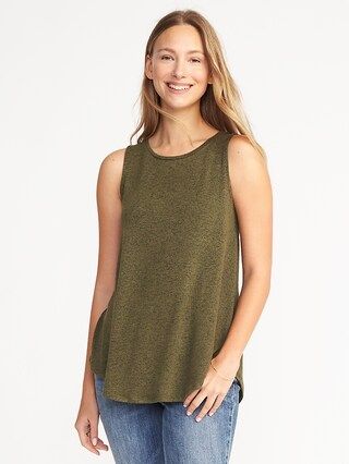 Old Navy Womens Luxe Soft-Spun High-Neck Swing Tank For Women Hunter Pines Size L | Old Navy US