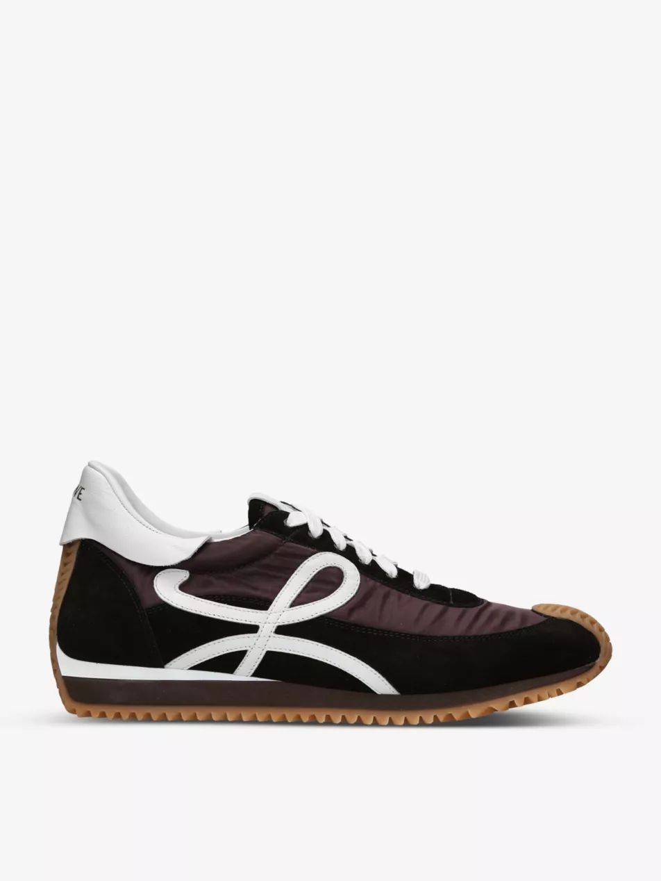 Flow Runner monogram leather and shell trainers | Selfridges