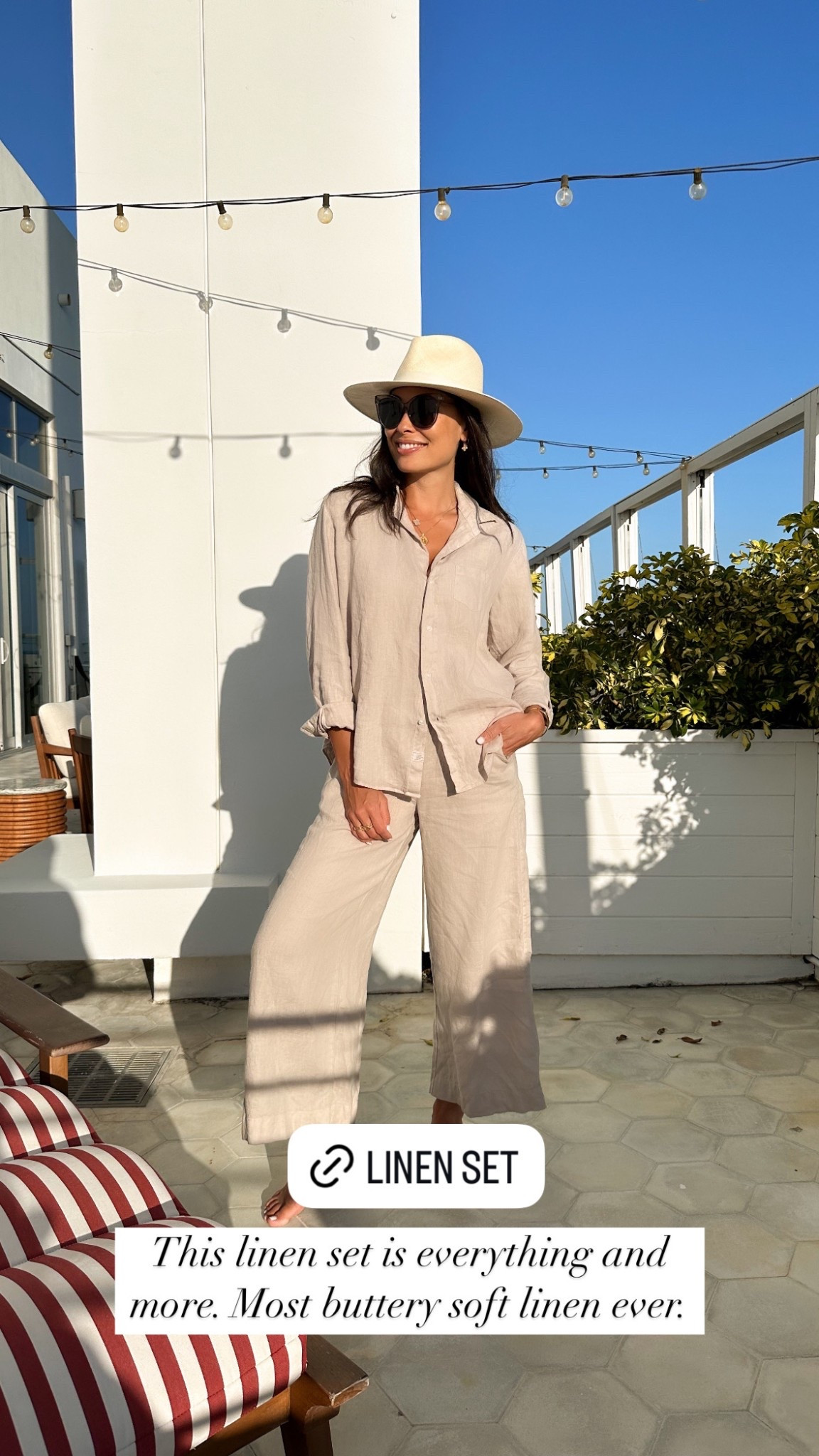 Linen set, travel outfit, straw hat, Miami, vacation outfit, spring fashion, pants, Frank and Eileen.

#LTKTravel #LTKSeasonal #LTKStyleTip