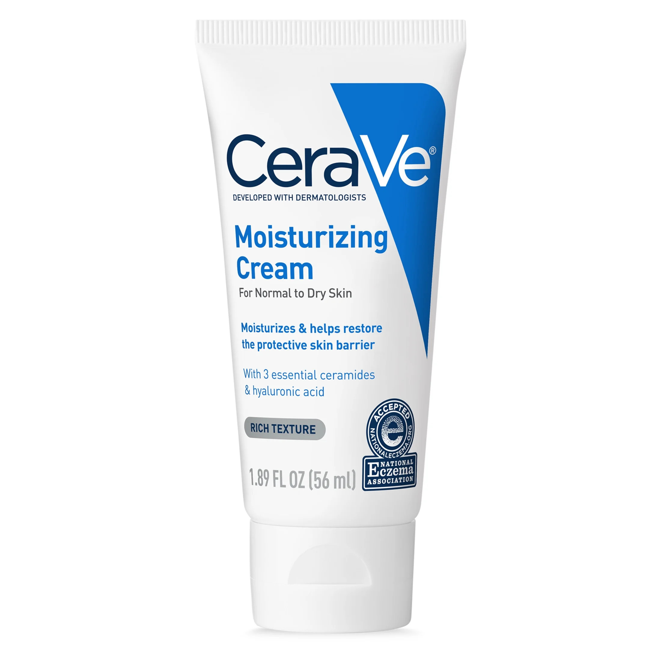 CeraVe Moisturizing Cream Travel Size Face Moisturizer & Body Lotion Normal to Very Dry Skin 1.89... | Walmart (US)