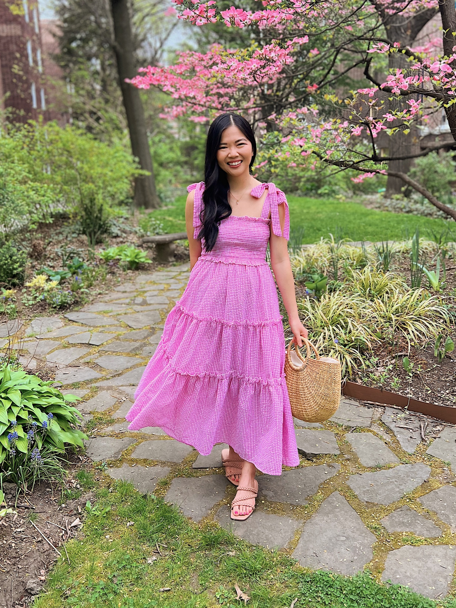 Pink gingham dress (S)
Pink tie strap dress
Pink maxi dress 
Straw tote bag 
Straw bag 
Braided sandals  (TTS)
Amazon fashion 
Amazon dress 
Amazon shoes 
Baby shower dress 
Bump friendly dress 
Mother’s Day dress 
Spring dress 
Summer dress

#LTKSeasonal #LTKFind #LTKunder50