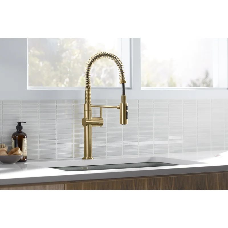 K-22973-2MB Crue Pull-Down Single-Handle Semiprofessional Kitchen Faucet | Wayfair North America