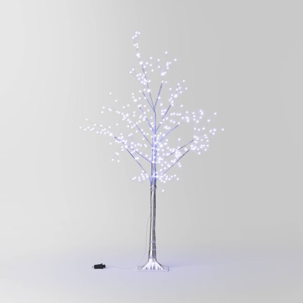 LED Silver Twig Tree Christmas Novelty Sculpture Light Pure White - Wondershop | Target