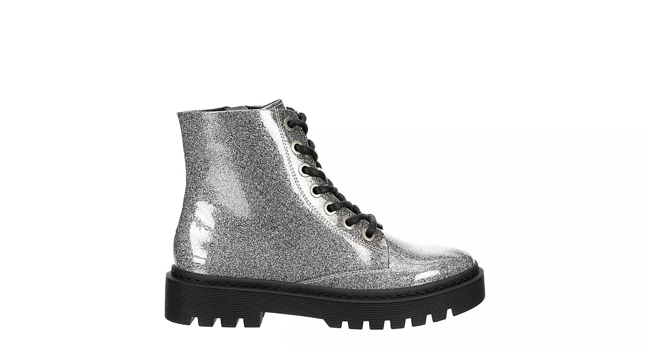 Limelight Womens Candi Combat Boot - Silver | Rack Room Shoes