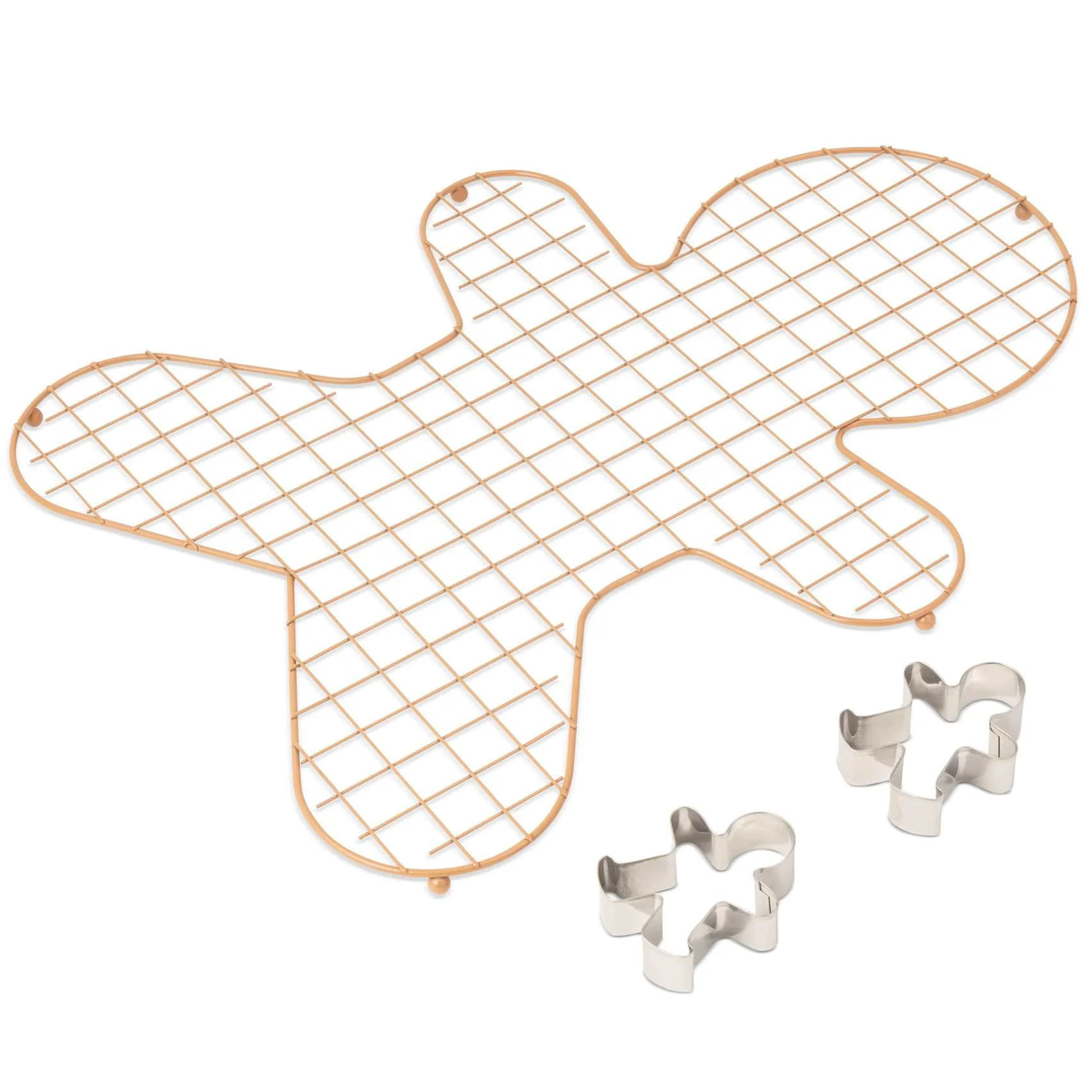 Thyme & Table 3-Piece Figural Cooling Rack & Cookie Cutter Set - Gingerbread - Walmart.com | Walmart (US)