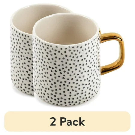 (2 pack) Thyme & Table 14 fl oz Dot Stoneware Mug | Walmart (US)