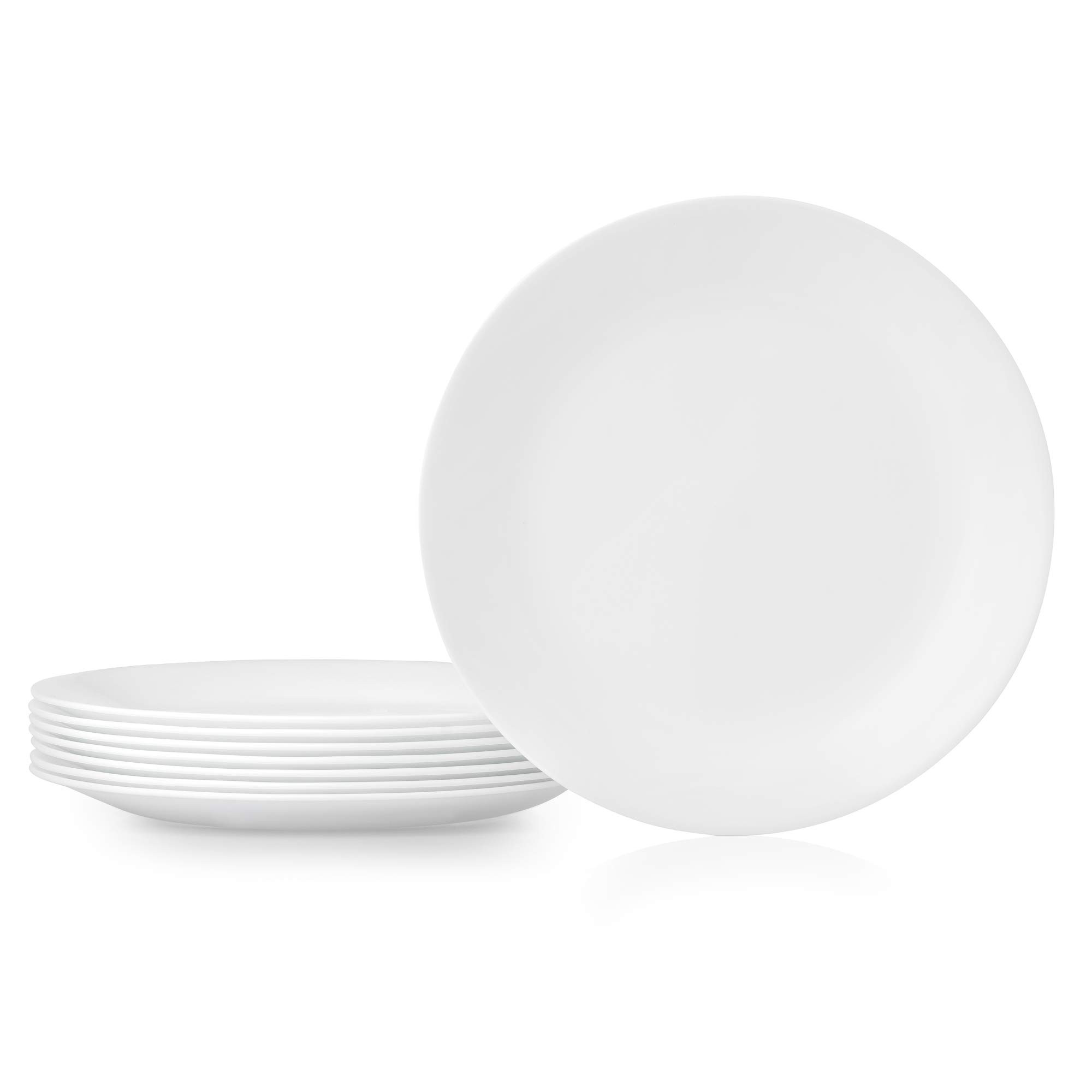 Corelle Vitrelle 8-Piece Dinner Plates Set Triple Layer Glass and Chip Resistant, Lightweight Rou... | Amazon (US)